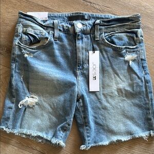 Joe's Jeans Blue Distressed Jean Shorts